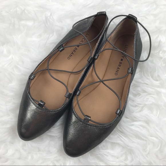 Lucky Brand Shoes - Lucky Brand Aviee Lace Up Ballet Flats